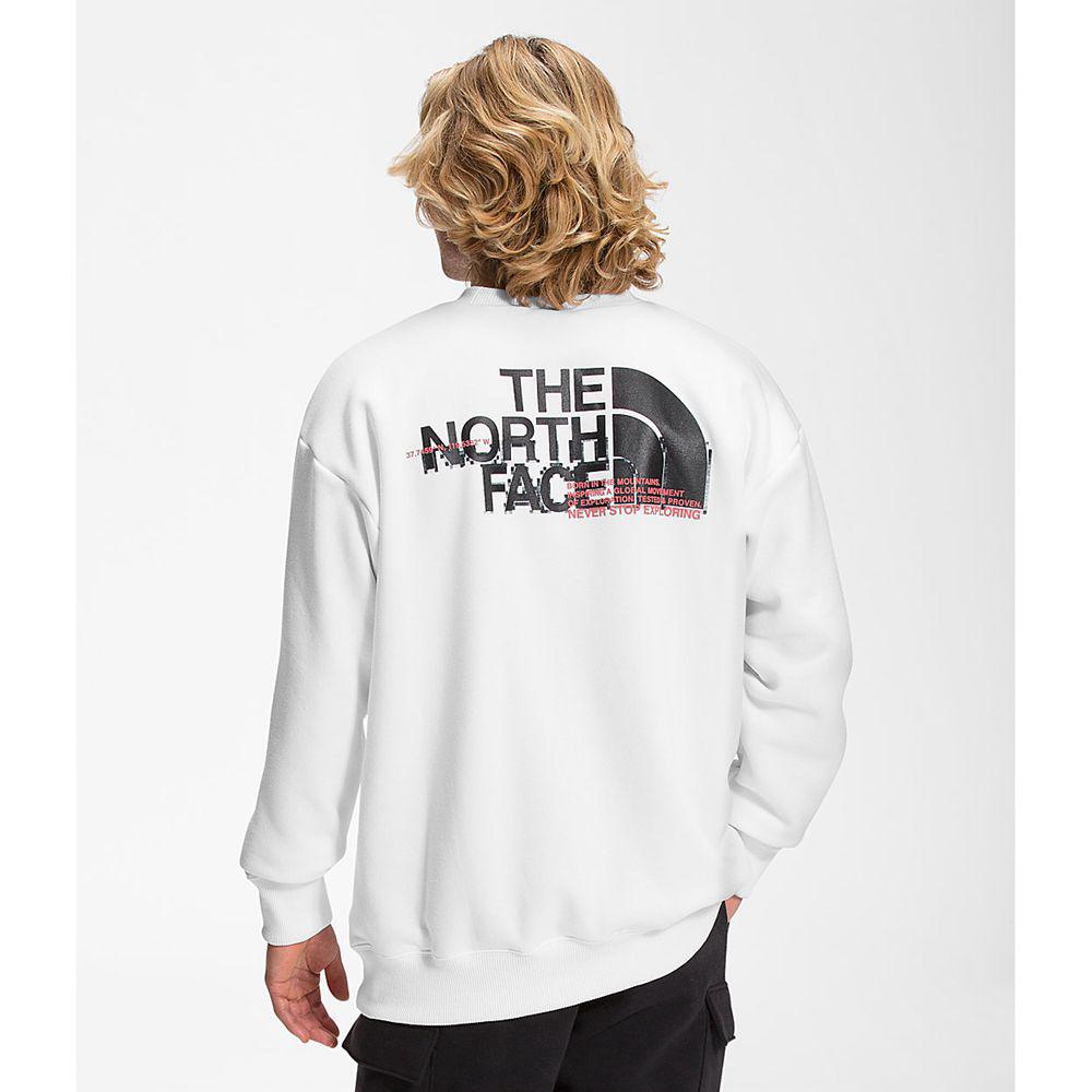 The North Face Coordinates Crew Ανδρικα Φούτερ - Ασπρα (AUWT34619)